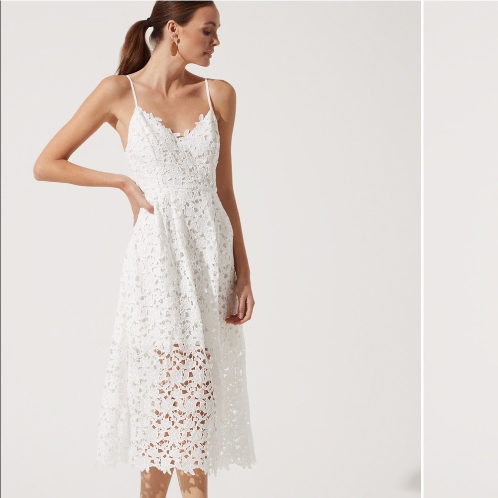 ASTR the label white lace dress